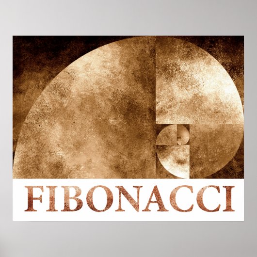 Golden Ratio, Fibonacci Spiral Poster (Voorkant)