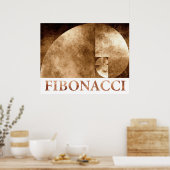 Golden Ratio, Fibonacci Spiral Poster (Keuken)
