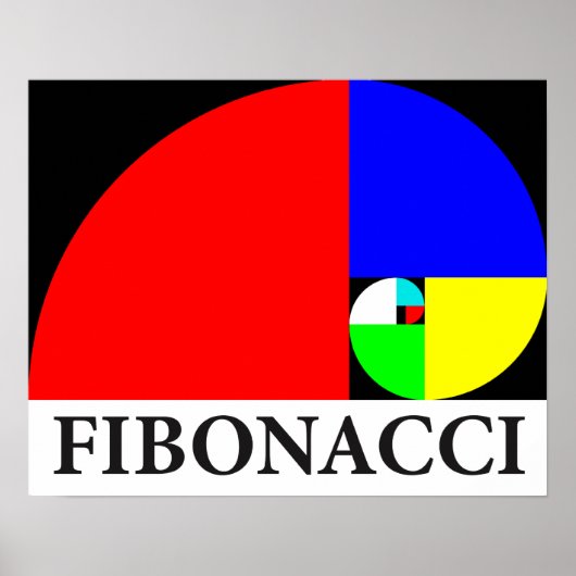 Golden Ratio, Fibonacci Spiral Poster (Voorkant)