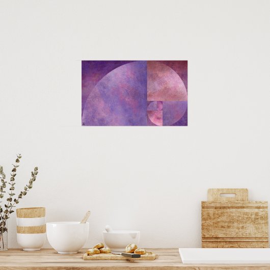 Golden Ratio, Fibonacci Spiral Poster (Keuken)