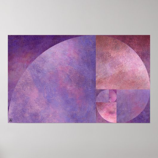 Golden Ratio, Fibonacci Spiral Poster (Voorkant)