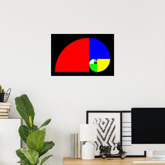 Golden Ratio, Fibonacci Spiral Poster (Thuiskantoor)