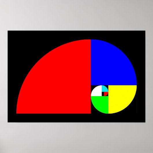 Golden Ratio, Fibonacci Spiral Poster (Voorkant)