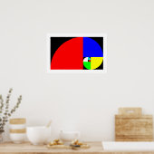 Golden Ratio, Fibonacci Spiral Poster (Keuken)