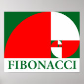 Golden Ratio, Fibonacci Spiral Poster (Voorkant)