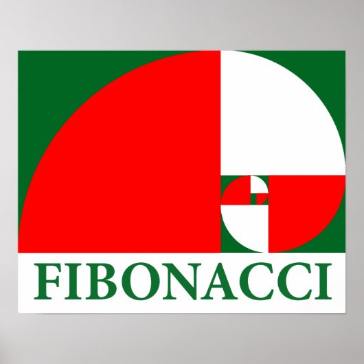 Golden Ratio, Fibonacci Spiral Poster (Voorkant)