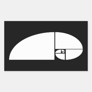 Golden Ratio, Fibonacci Spiral Rechthoekige Sticker