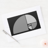 Golden Ratio, Fibonacci Spiral Rechthoekige Sticker (Envelop)