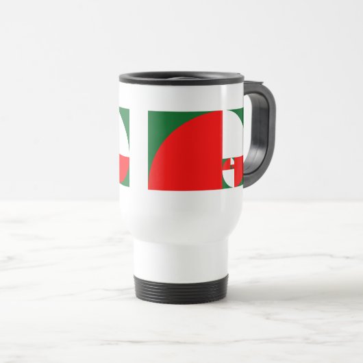 Golden Ratio, Fibonacci Spiral Reisbeker (Voorkant rechts)