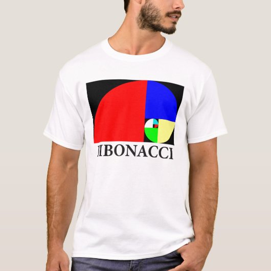 Golden Ratio, Fibonacci Spiral T-shirt (Voorkant)