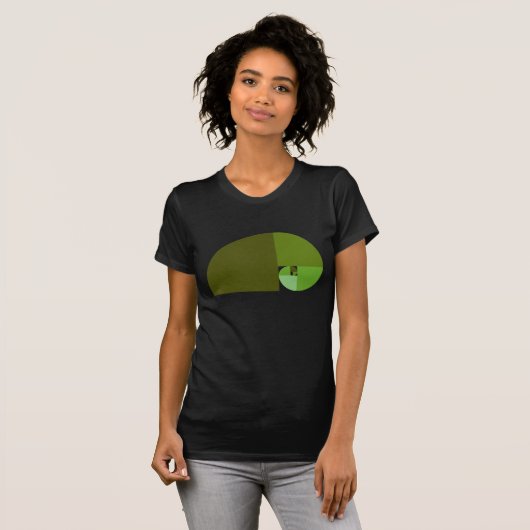 Golden Ratio, Fibonacci Spiral T-shirt (Voorkant volledig)