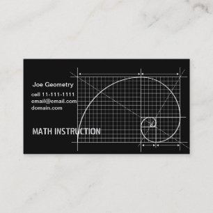 Golden Ratio, Fibonacci Spiral, Tekening Visitekaartje