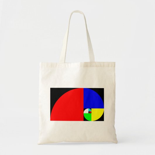 Golden Ratio, Fibonacci Spiral Tote Bag (Voorkant)