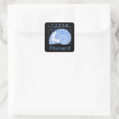 Golden Ratio, Fibonacci Spiral Vierkante Sticker (Tas)