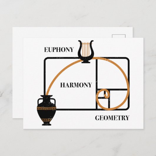 Golden Ratio Greece: Euphony, Harmony, Geometry Briefkaart (Voorkant / Achterkant)