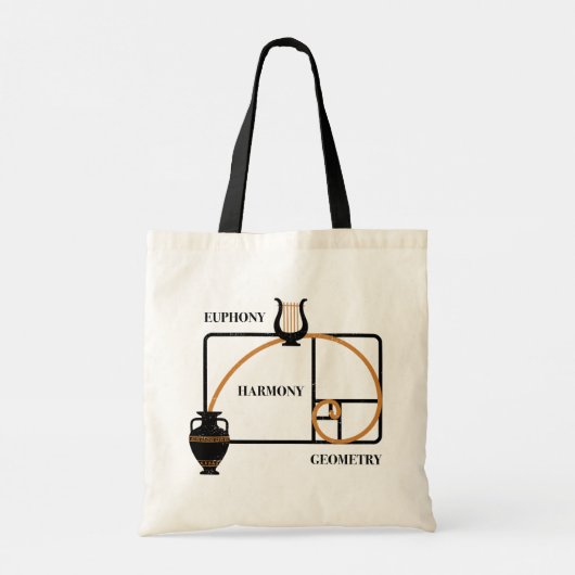 Golden Ratio Greece: Euphony, Harmony, Geometry Tote Bag (Achterkant)