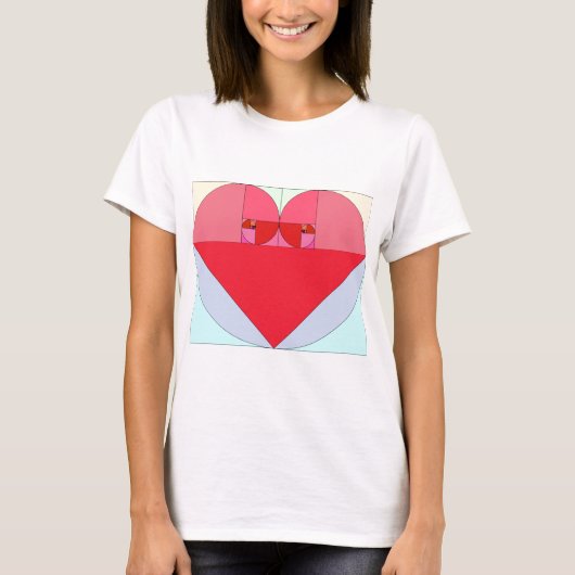 Golden Ratio Heart T-shirt (Voorkant)