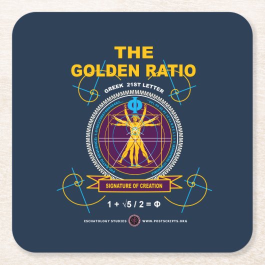Golden Ratio Kartonnen Onderzetters (Voorkant)