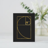 Golden Ratio Sacred Fibonacci Spiral Briefkaart (Staand voorkant)