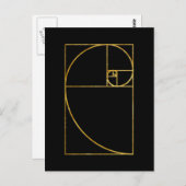 Golden Ratio Sacred Fibonacci Spiral Briefkaart (Voorkant / Achterkant)