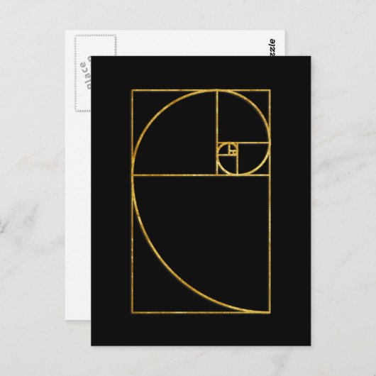 Golden Ratio Sacred Fibonacci Spiral Briefkaart (Voorkant / Achterkant)