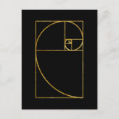 Golden Ratio Sacred Fibonacci Spiral Briefkaart (Voorkant)