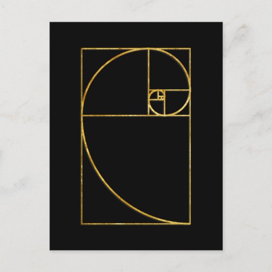 Golden Ratio Sacred Fibonacci Spiral Briefkaart (Voorkant)