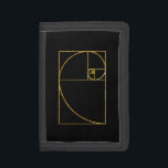 Golden Ratio Sacred Fibonacci Spiral Drievoud Portemonnee<br><div class="desc">Hoeveel keer per dag zie je de Fibonacci-spiraal?  Geef het geschenk van de gouden verhouding met dit geometrische geschenk of shirt.</div>