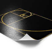 Golden Ratio Sacred Fibonacci Spiral Foto Afdruk (Hoek)