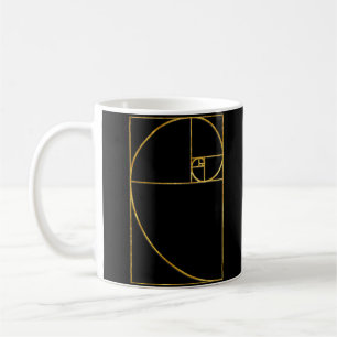Golden Ratio Sacred Fibonacci Spiral Koffiemok