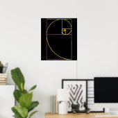 Golden Ratio Sacred Fibonacci Spiral Poster (Thuiskantoor)