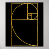 Golden Ratio Sacred Fibonacci Spiral Poster (Voorkant)