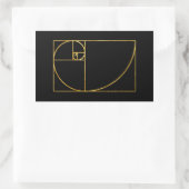 Golden Ratio Sacred Fibonacci Spiral Rechthoekige Sticker (Tas)