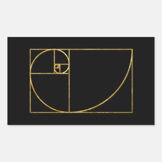 Golden Ratio Sacred Fibonacci Spiral Rechthoekige Sticker (Voorkant)
