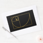Golden Ratio Sacred Fibonacci Spiral Rechthoekige Sticker (Envelop)