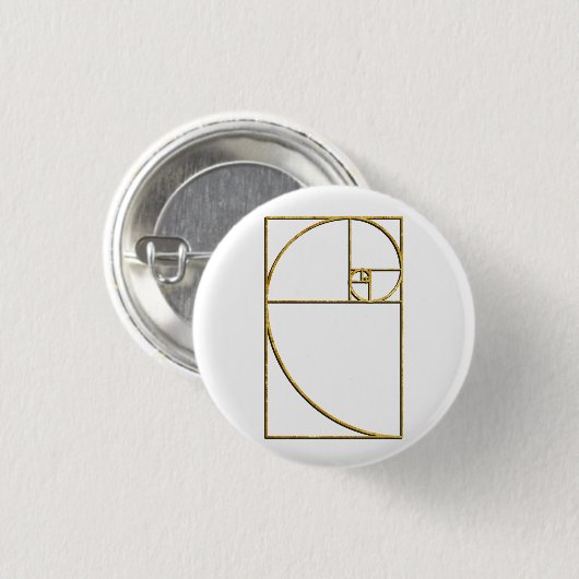 Golden Ratio Sacred Fibonacci Spiral Ronde Button 3,2 Cm (Voorkant /achterkant)