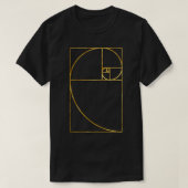 Golden Ratio Sacred Fibonacci Spiral T-shirt (Design voorkant)