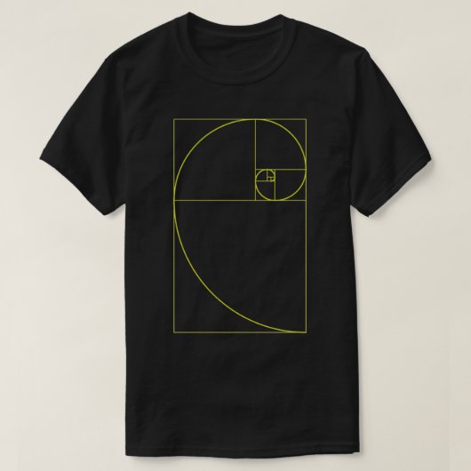 Golden Ratio Sacred Fibonacci Spiral T-shirt (Design voorkant)