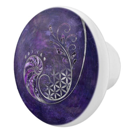 Golden Ratio - Sacred Geometry Ornament Keramische Knop (Rechts)