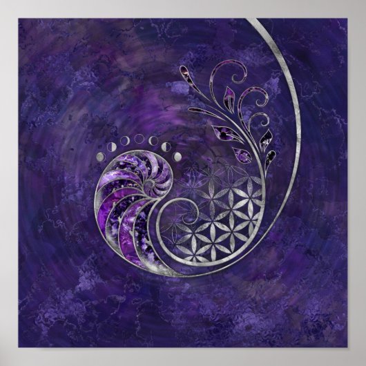 Golden Ratio - Sacred Geometry Ornament Poster (Voorkant)