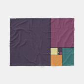 Golden Ratio Squares Fleece Deken (Voorkant (Horizontaal))