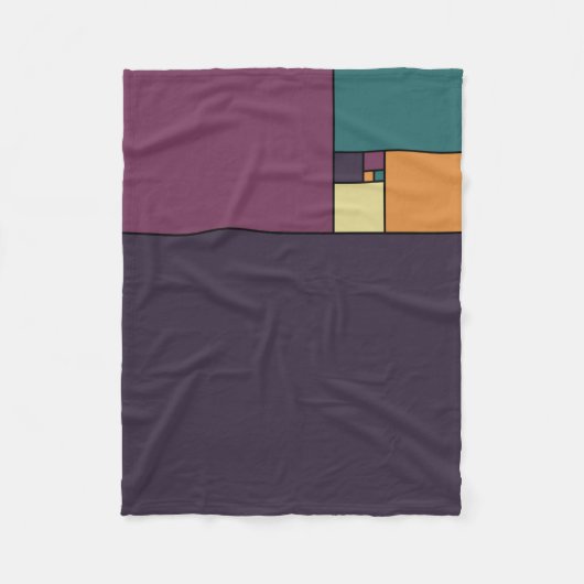 Golden Ratio Squares Fleece Deken (Voorkant)