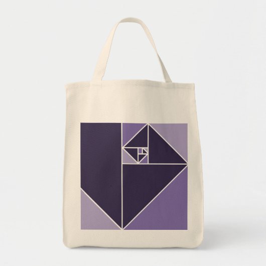Golden Ratio Triangles (Paars) Tote Bag (Voorkant)