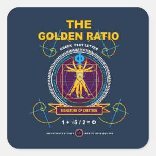 Golden Ratio Vierkante Sticker