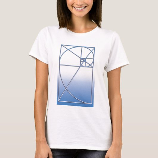 Golden Ratio White-Blue T-shirt (Voorkant)