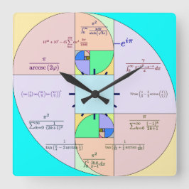 Golden Ratio Wiskunde Clock Vierkante Klok
