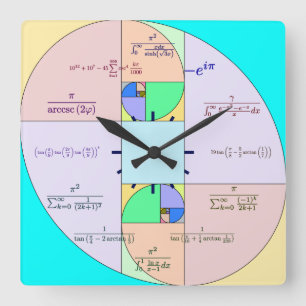 Golden Ratio Wiskunde Clock Vierkante Klok