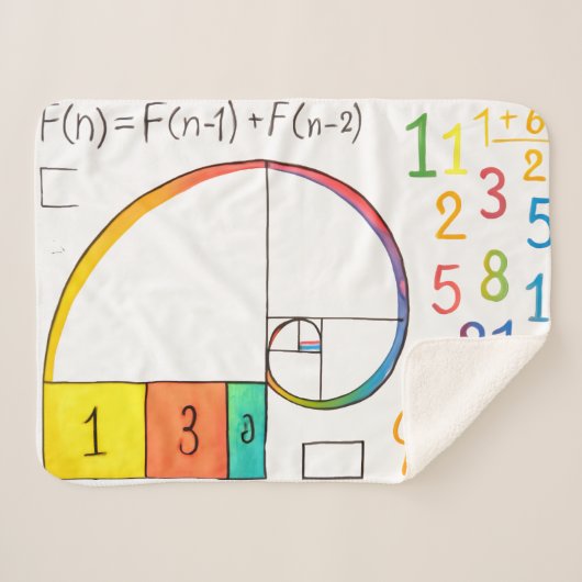 Golden Ratio Wiskunde Sherpa Blanket Sherpa Deken (Voorkant (horizontaal))
