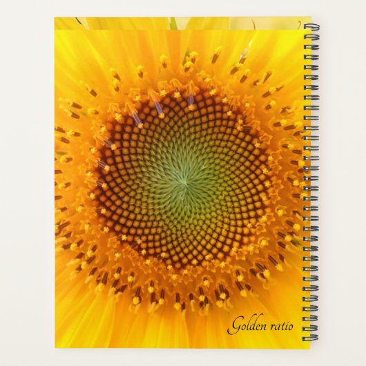 Golden Ratio, zonnebloemontwerper Planner (Achterkant)