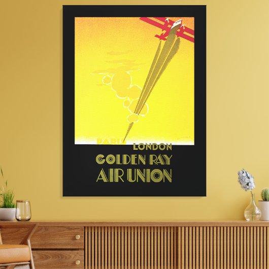 Golden Ray Air Union Canvas Afdruk (Insitu (Woonkamer))